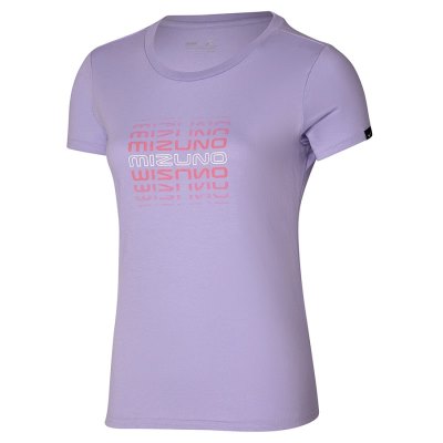 Camisa Mizuno Athletics Tee Mujer - Morados - Chile M614WOXGFQ